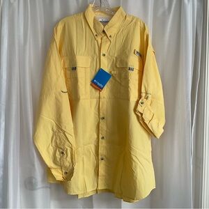 NWT Columbia L Men’s Shirt Yellow LS